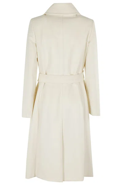 Max Mara Bcollag Wool Wrap Coat In White