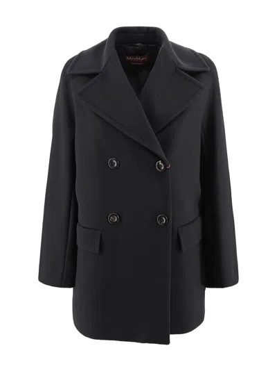 Max Mara Kent Double-breasted Coat In Black