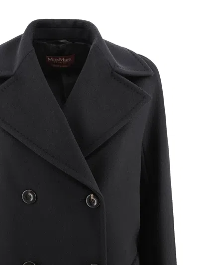 Max Mara Kent Double-breasted Coat In Black