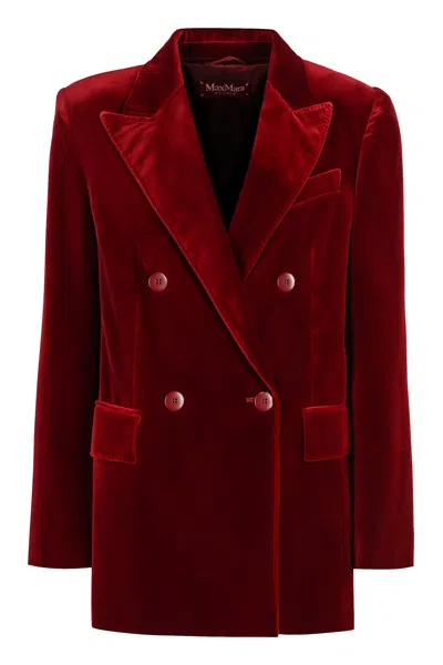 Max Mara Digione Double Breasted Blazer In Red