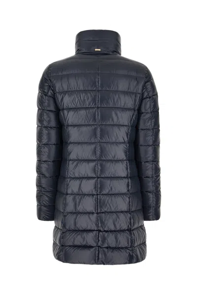 Herno Navy Blue Nylon Maria Down Jacket In Blue
