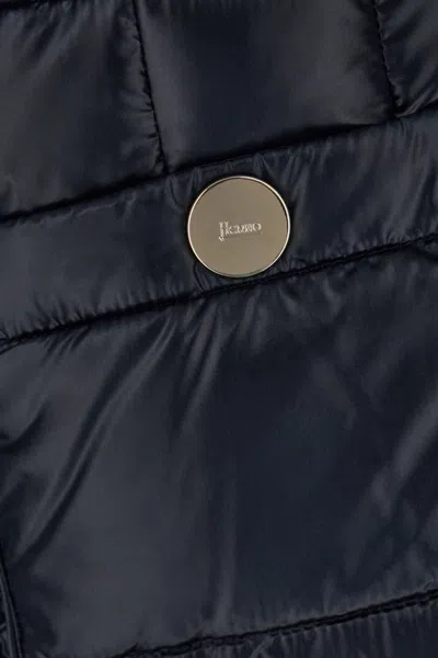 Herno Navy Blue Nylon Maria Down Jacket In Blue