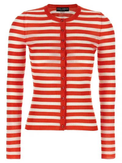 Dolce & Gabbana Striped Viscose Cardigan