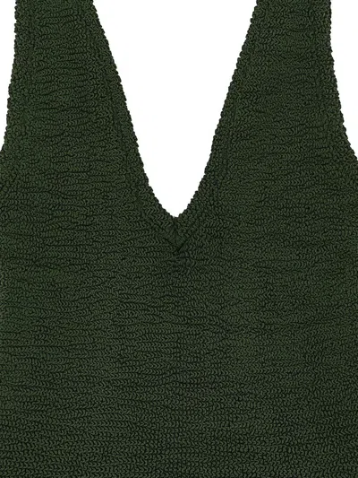 Hunza G 'sadie Swim' One-piece Swimsuit In Green
