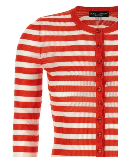 Dolce & Gabbana Striped Viscose Cardigan