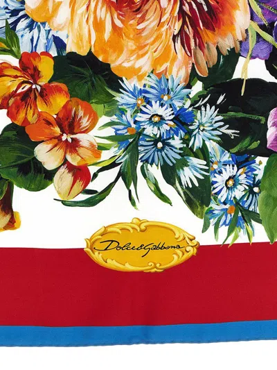Dolce & Gabbana Floral Print Scarf Scarves And Foulards Multicolor In Multi