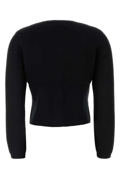 Apc Crew Neck Wool Cardigan Mila In Black
