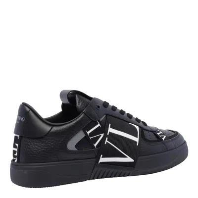 Valentino Garavani Vltn Ribbon Sneakers In Black