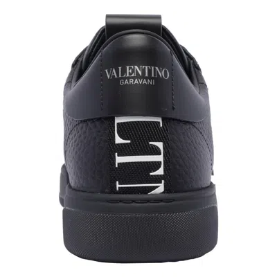 Valentino Garavani Vltn Ribbon Sneakers In Black
