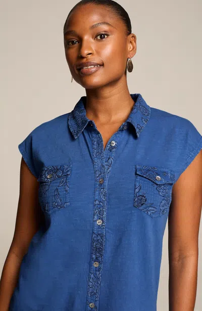 Jjill J.jill Mixed-media Patch-pocket Top