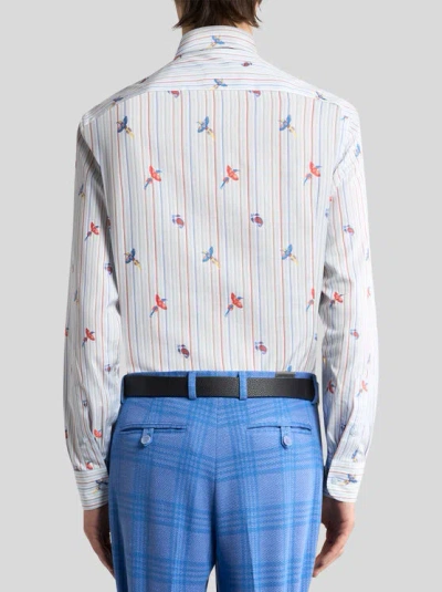 Etro Archive Tie Cotton Jacquard Shirt In Multi