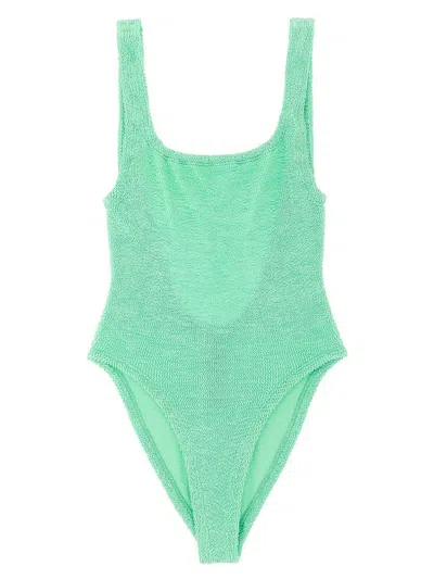 Hunza G Square Neck One-piece Swimsuit In Green