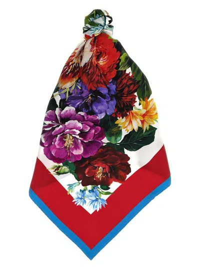 Dolce & Gabbana Floral Print Scarf Scarves And Foulards Multicolor In Multi