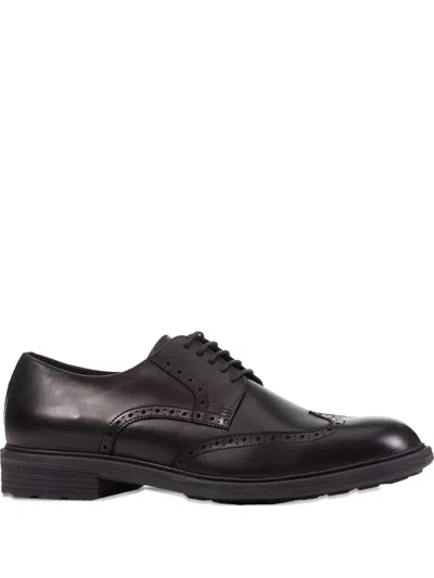 Geox Walk Pleasure Brogue Shoes In Black