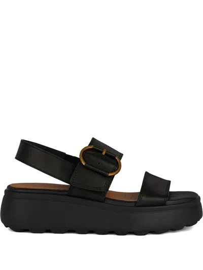 Geox 55mm Spherica Platform Sandals In Black