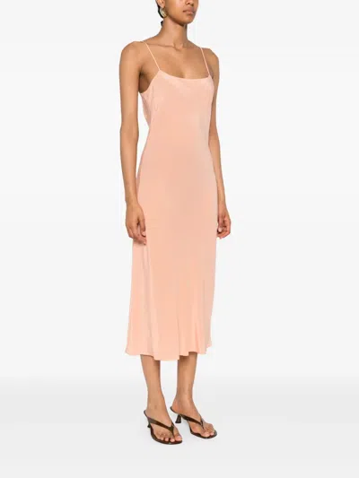 Olivia Von Halle Silk Slip Dress In Neutral