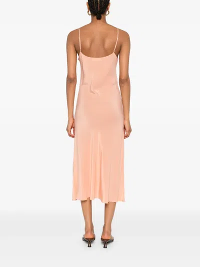 Olivia Von Halle Silk Slip Dress In Neutral