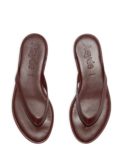 MELODY 皮质人字形凉鞋