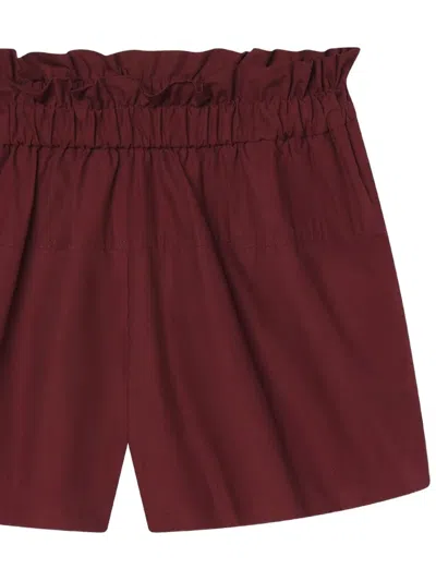 A.l.c Nate Elastic-waist Shorts In Burgundy