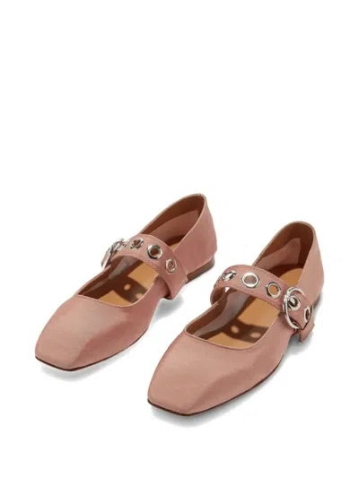 Aeyde Uma Eyelet-buckle Ballet Flats In Pattern