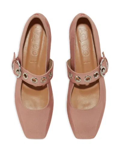Aeyde Uma Eyelet-buckle Ballet Flats In Pattern