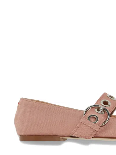 Aeyde Uma Eyelet-buckle Ballet Flats In Pattern