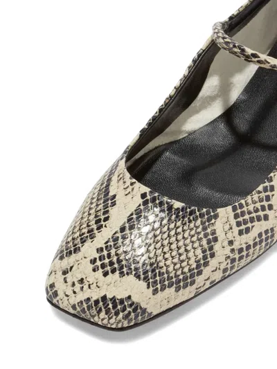 Aeyde Uma Snake-effect Leather Mary Jane Flats In Multi