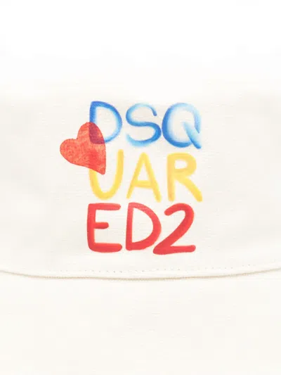 Dsquared2 Logo-print Bucket Hat In Neutral