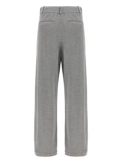 Brunello Cucinelli Trousers With Belt Loops And Pockets In Gray
