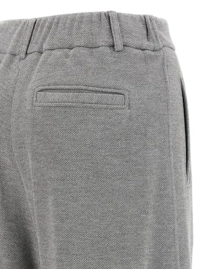 Brunello Cucinelli Trousers With Belt Loops And Pockets In Gray