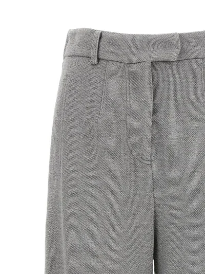 Brunello Cucinelli Trousers With Belt Loops And Pockets In Gray