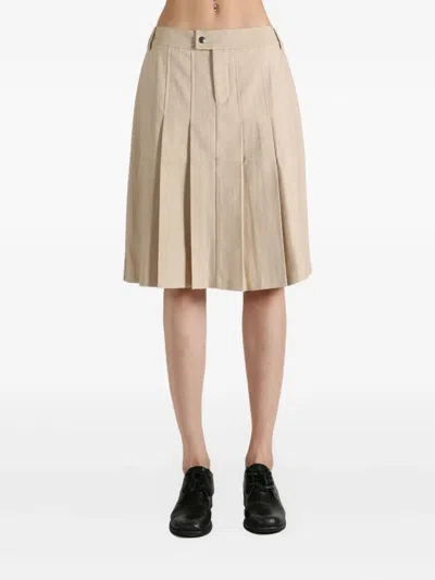 Paloma Wool Pleated Panel Skirt In Brown