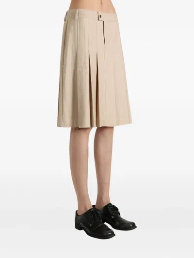 Paloma Wool Pleated Panel Skirt In Brown