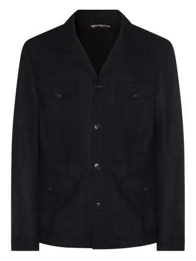 Canali Flap-pocket Blazer In Black