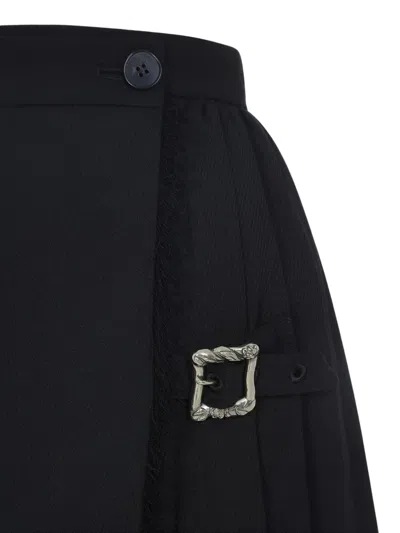 Enfants Riches Deprimes Pleated Buckle-fastening Mini Skirt In Black