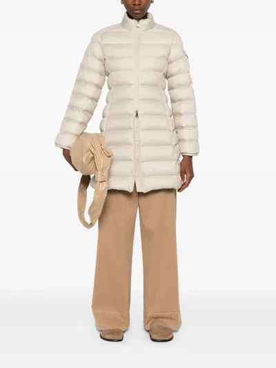 Moncler Igesse Quilted Coat In Neutral