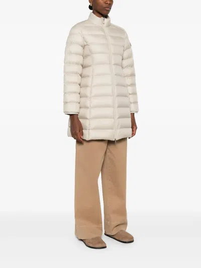 Moncler Igesse Quilted Coat In Neutral