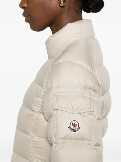 Moncler Igesse Quilted Coat In Neutral