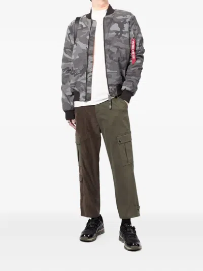 Alpha Industries Camouflage-print Bomber Jacket In Gray