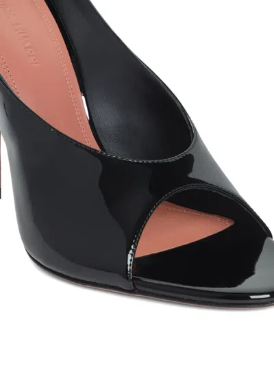 Amina Muaddi Anok Slipper 105 Patent Black 105 Mm Sm In Black