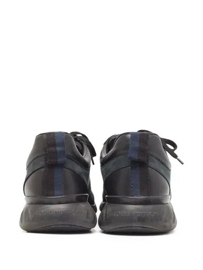 Pre-owned Louis Vuitton Leather Sneakers In Black