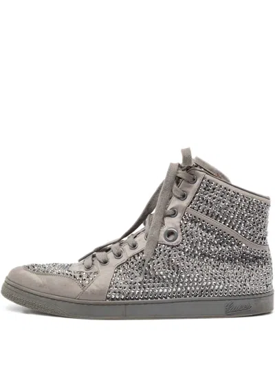 Pre-owned Gucci Coda Sneakers In Gray