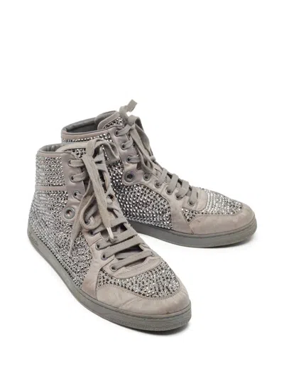 Pre-owned Gucci Coda Sneakers In Gray