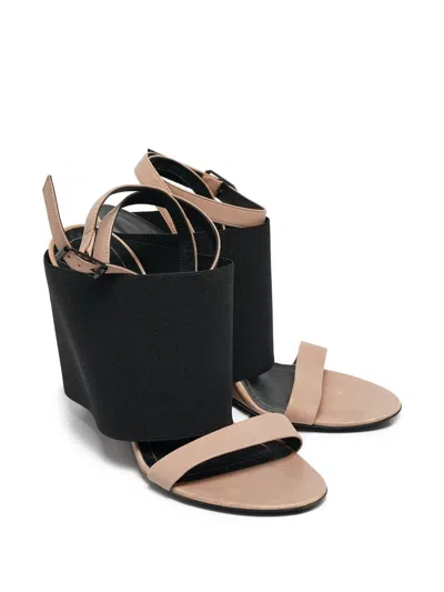 Pre-owned Balenciaga 100mm Prism Sandals In Neutral