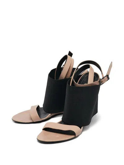 Pre-owned Balenciaga 100mm Prism Sandals In Neutral