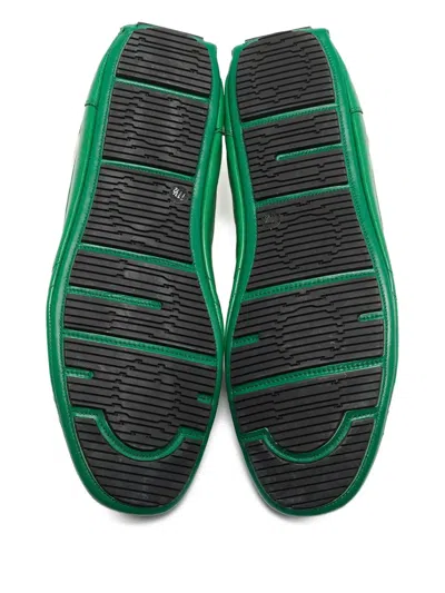 Pre-owned Gucci Leather Panelled Sneakers In Green