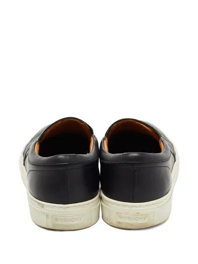 Pre-owned Givenchy Leather Slip-on Sneakers In Black