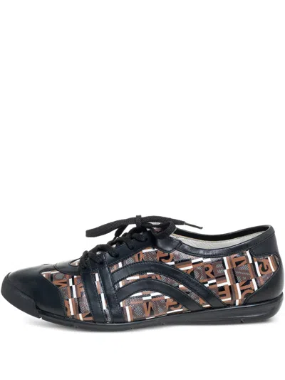 Pre-owned Ferragamo Lace-up Canvas Sneakers