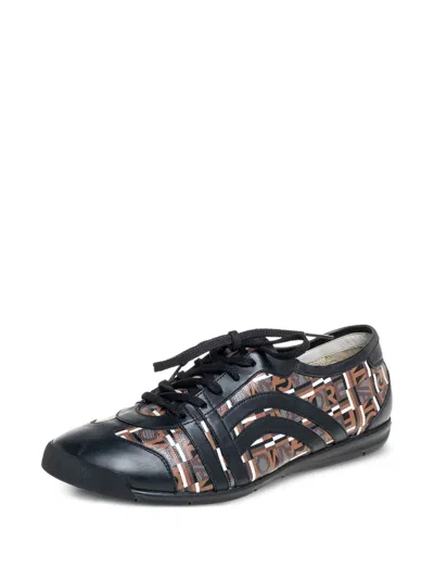 Pre-owned Ferragamo Lace-up Canvas Sneakers