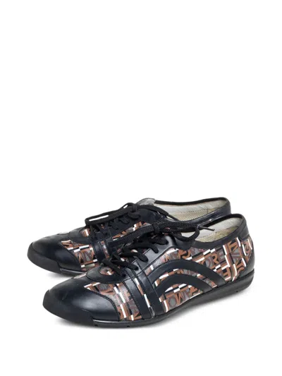 Pre-owned Ferragamo Lace-up Canvas Sneakers
